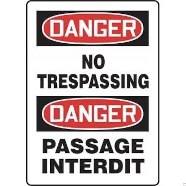 Accuform BILINGUAL OSHA DANGER SAFETY SIGN NO FBMATR112VP - main